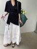 Spring 2026 Floral Lace Ruffled Women's Gentle Style Long Skirt