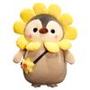 25 cm Kawaii Pinguin Plüschtiere Schöner Pinguin verwandelt sich in Dinosaurier Sonnenblumenpuppen Gefüllte weiche Kissen Puppenspielzeug für Kinder Mädchen Geschenk