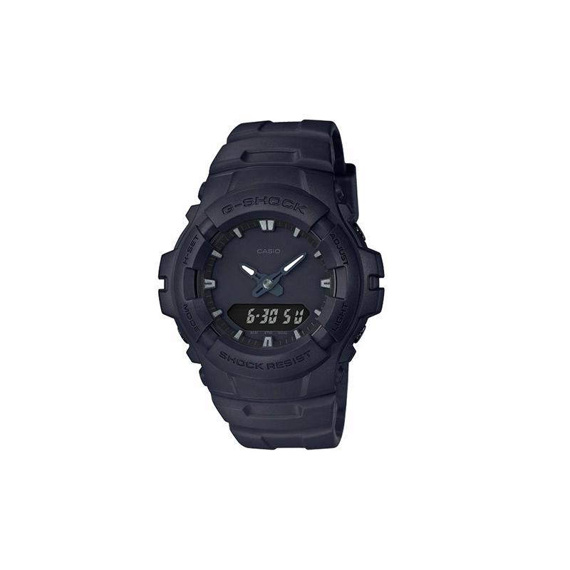 

Casio G-SHOCK fashionable street cool classic pointer dual display sports waterproof and shockproof quartz movement resin strap Japanese G-100BB-1A чёрный