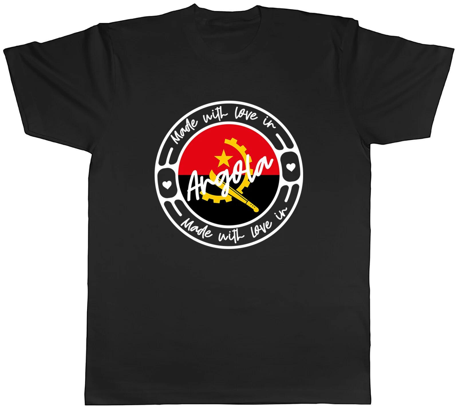 Made With Love In Angola Mens Unisex T-Shirt Tee L