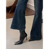 High Heel Short Boots Women's Korean Versatile Small Ankle Boots Skinny Boots French Black Pointed Boots