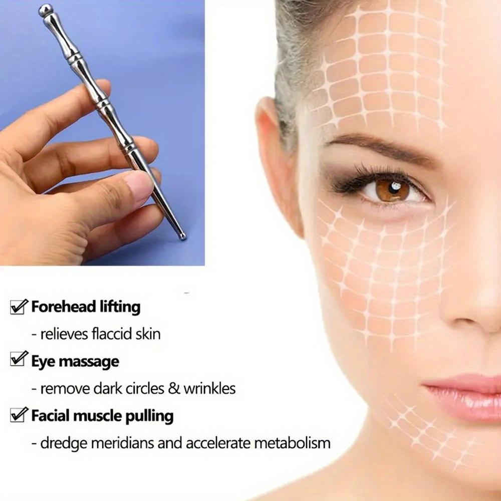 Double Head Stainless Steel Massager, Acupressure Tool for Face Foot Back Neck, Manual Trigger Point Relaxer Christmas Gift