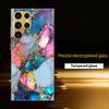 Farbige Steine Atmosphäre High-End Galvanik Glas Handyhülle für Samsung Galaxy S26 S25 S24 S23 S22 S21 FE, Ultra, Plus