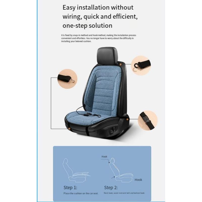 1PC Car Heating Seat Cushion USB5V Office Winter Single Seat Car Seat Electric Heating Pad 12V Truck