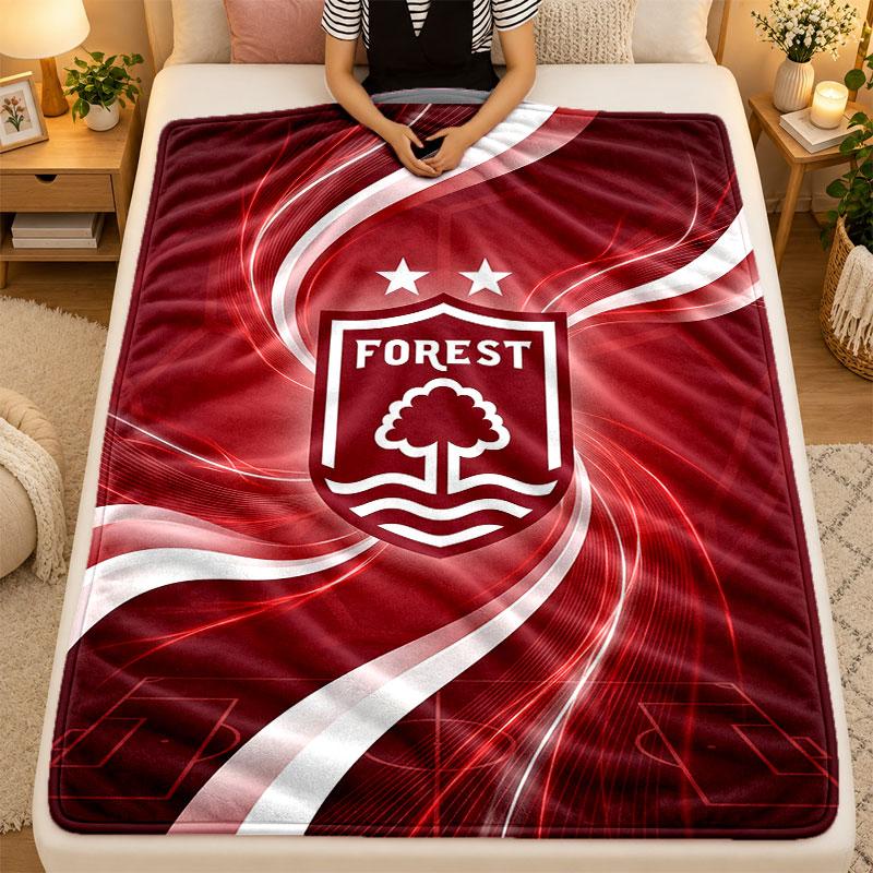 Flannel BlanketNottingham Forest Football Warm Soft Throw Blanket for Indoor Sofa Bed Living Room Use
