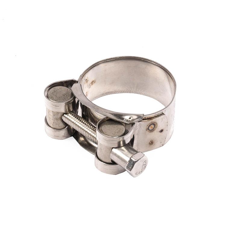 Universal Motorcycle Stainless Steel 304Single Exhaust Pipe Clamp Exhaust Tube Clip For Slip-on Type Muffler Silencer Adjustable