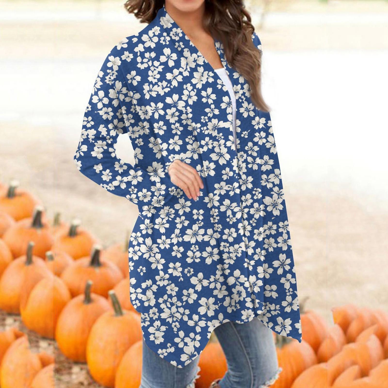 

Жіночий Модний Повсякденний Ретро Кардиган Піджак Середньої Довжини з Принтом XXL