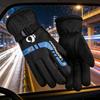 Autumn and winter skiing warm gloves, thickened anti slip and windproof velvet motorcycle outdoor riding men's gloves