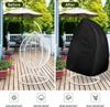 Waterproof Outdoor Egg Chair Cover, 210D Black Oxford Cloth, Dustproof and Weatherproof.