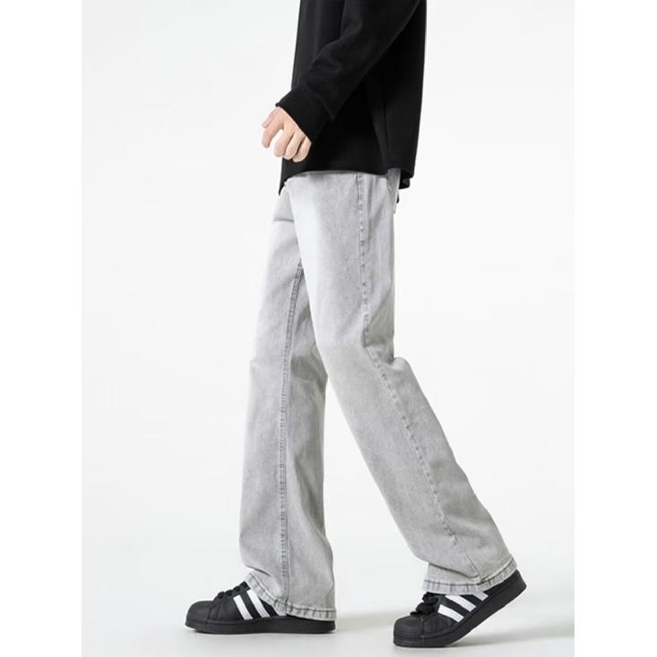 American Washed Denim Jeans Men'S Autumn New Loose Straight Leg Mop Pants High Street Wide Leg Casual Denim Pants