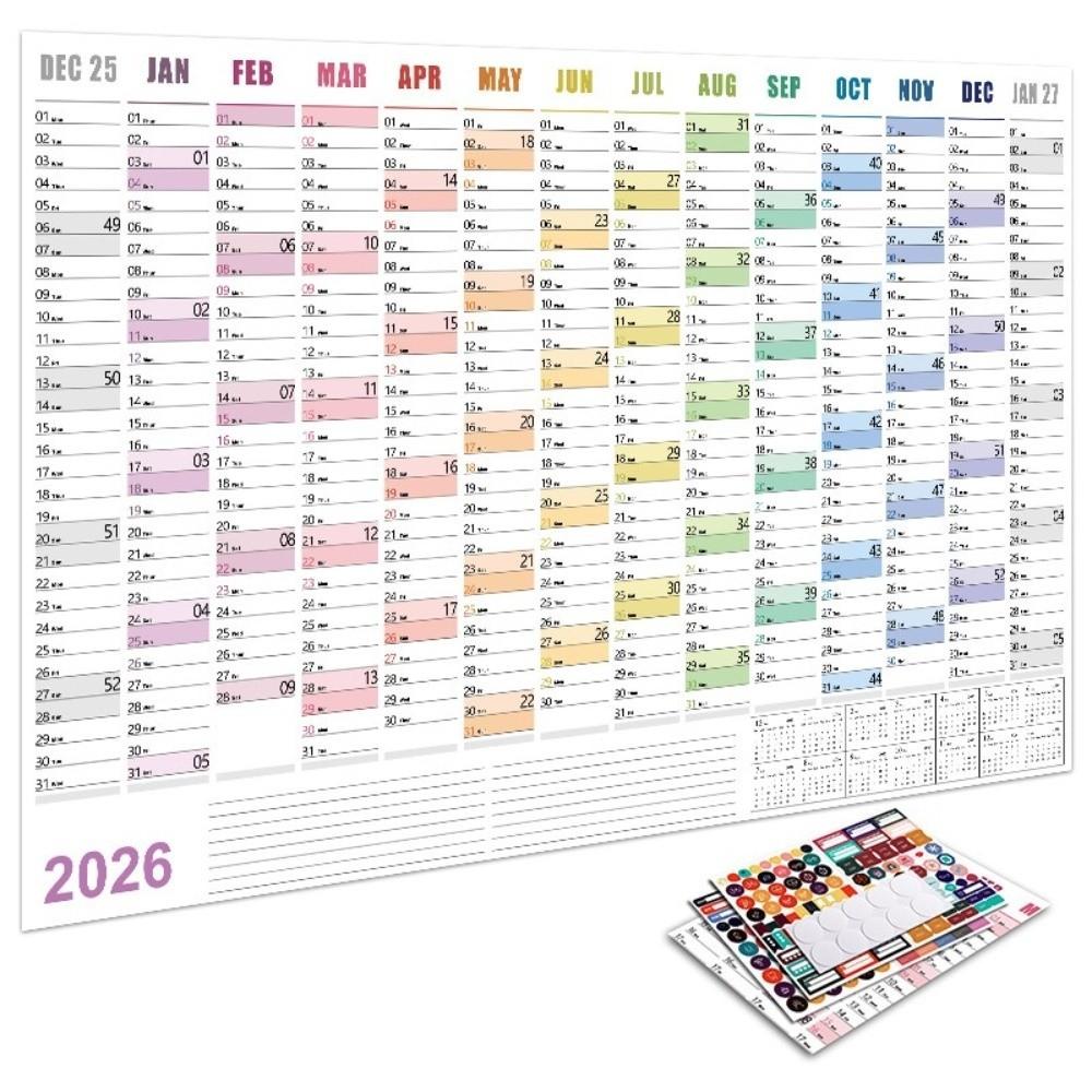 2026 Wall Hanging Calendar Annual Planner To Do List Schedule Calendar Planner Sheet Memo Pad Agenda Organizer