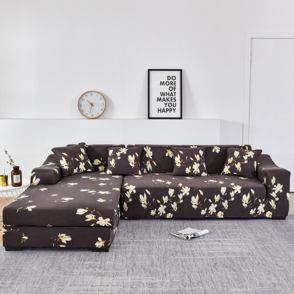 Elastische L-Form Sofabezüge für das Wohnzimmer Benötigen Sie 2 Stück Sofabezug für Eckmöbel Dehnbarer Couchbezug Überwürfe 1pc 1-Seat 90-140cm