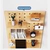 Solid Wood Hole Wooden Shelf Pegboard Accessories Wall Shelf Hole Board Household Decoration Display Stand