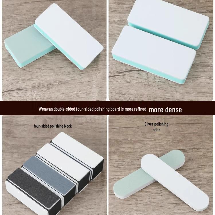 Double-Sided Wenwan Polishing Sponge Sandpaper Tool for Plastic and Jade