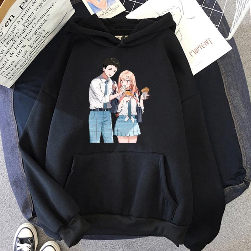 Japan Anime My Dress-Up Darling Marin Kitagawa Graphic Printed Hooded Men Women Hoodies Harajuku Sweatshirt Aesthetic Pullover