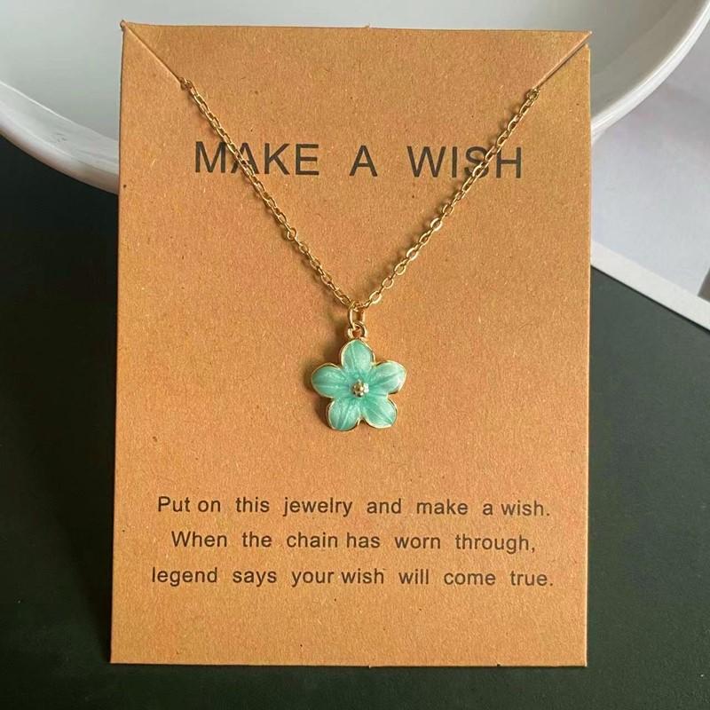 Neue Blume Anhänger Halskette für Damen Koreanische Mode Süß Romantisch Choker Halskette Goldene Farbe Gliederkette Hals Schmuck Geschenk