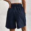 2025 Summer Elegant European & American High-Waisted Wide-Leg Women's Shorts