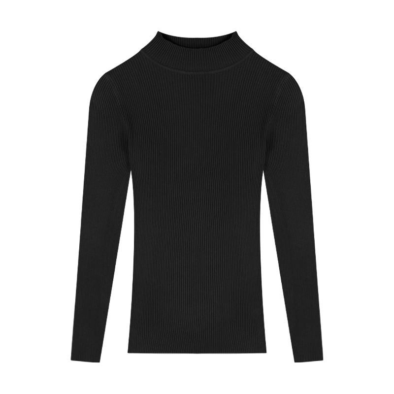 Damen Herbst/Winter 2025 Langarm Mid-Neck Pullover-Shirt