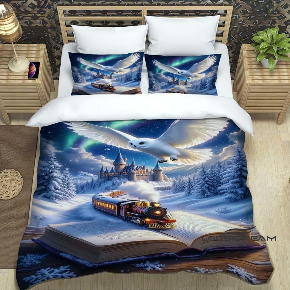 Cute Cartoon Owl Bedding Set (Duvet Cover & Pillowcases) — Perfect for Boys' and Girls' BedroomsCustomizable