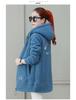 Women's Plush Mid-Length Imitation Lambskin Jacket - New for Autumn/Winter 2024, Loose Korean Style Cardigan