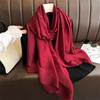 Breathable Spring Satin Scarf Silk Big Yarn Shawl Desert Headband Square Hijab Scarf  Gift