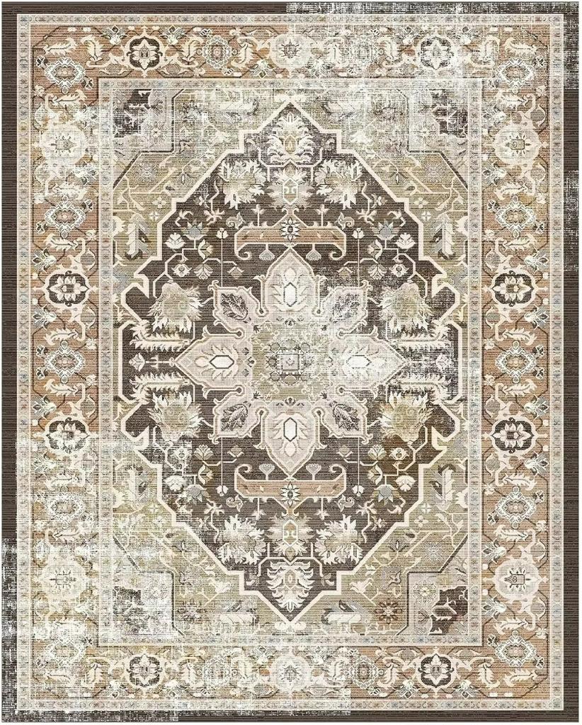 Northern Bohemian Multicolored Carpet Living Room Sofa Accent Rug Bedroom Bedside Floor Mat NonSlip Coffee Table Mat Doormat