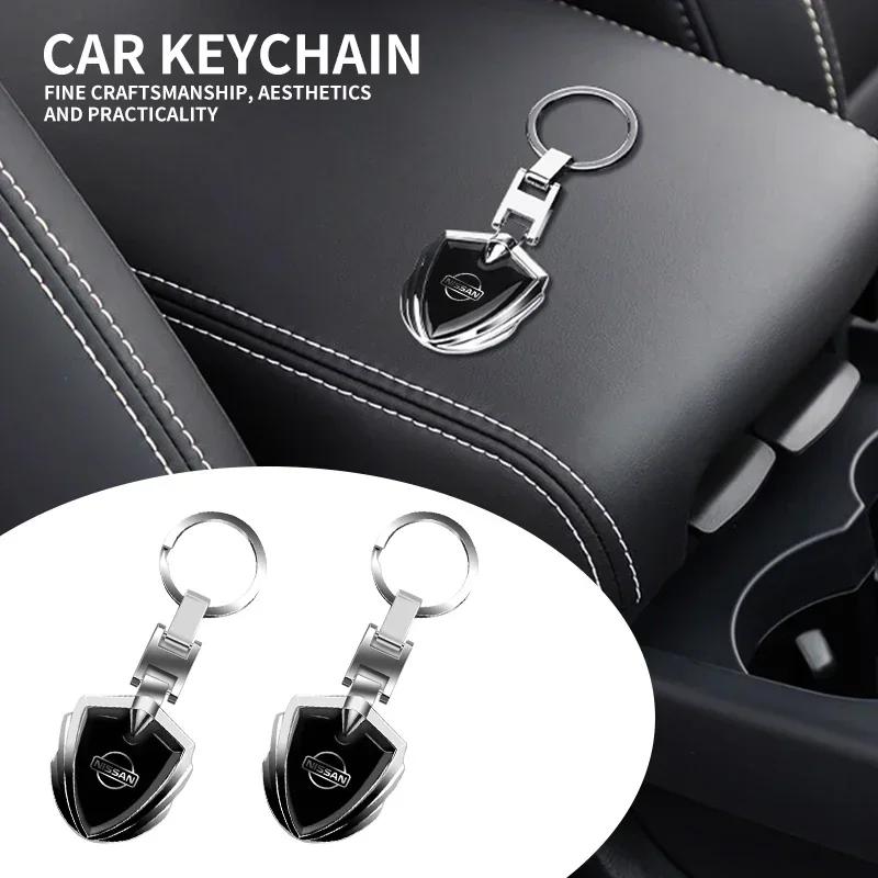Metalowy brelok do kluczy 3D do stylizacji samochodu Pierścień breloka Uchwyt na klucze Do Nissan Qashqai Tiida Kicks Versa Leaf Sentra Altima X-trail Towar