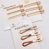 3pcs/set Metal Geometric Hair Clip Barrettes Elegant Hair Claw Crab Hollow Out Hairpin Women Girl Hair Accessories