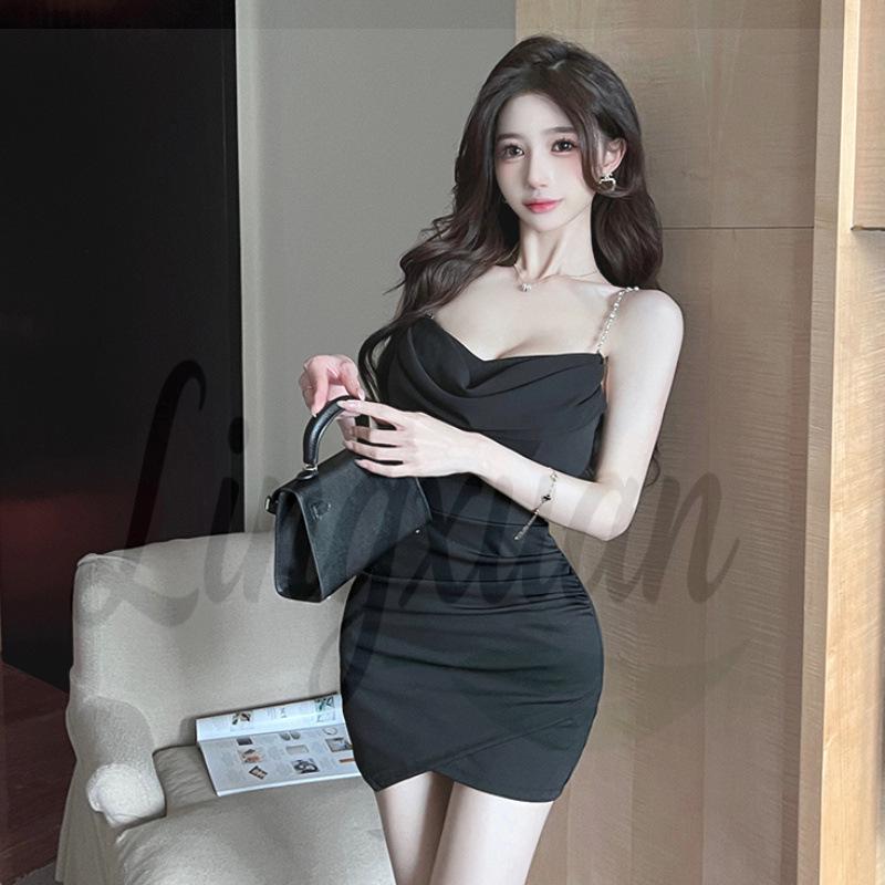 

Spicy Mesh Patchwork Camisole Dress - Sexy, Elegant, and Figure-Hugging Small