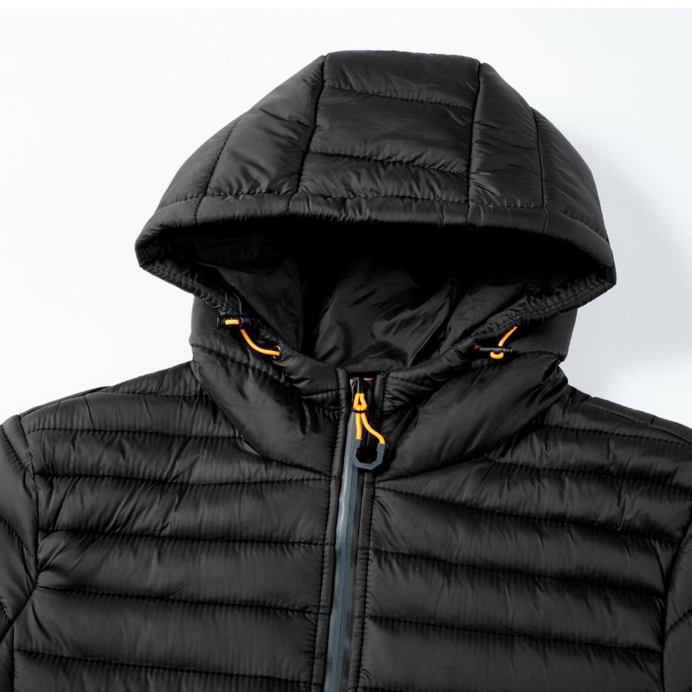 Autumn and Winter Men's Large Size Hooded Cotton-padded Jacket Lightweight Coat Cotton-padded Men