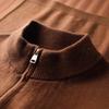 470g Men's Old Money Style Wool Zipper Cardigan Sweater - Thick Warm Knitwear