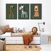 Child Room Safari Animals Lion Giraffe Zebra Poster Nursery Wall Art Canvas Painting Nordic Kids Bedroom Print Picture Decor