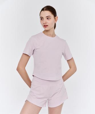 Peullaeniteu Quick-Dry Women'S Basic T-Shirt Lavender
