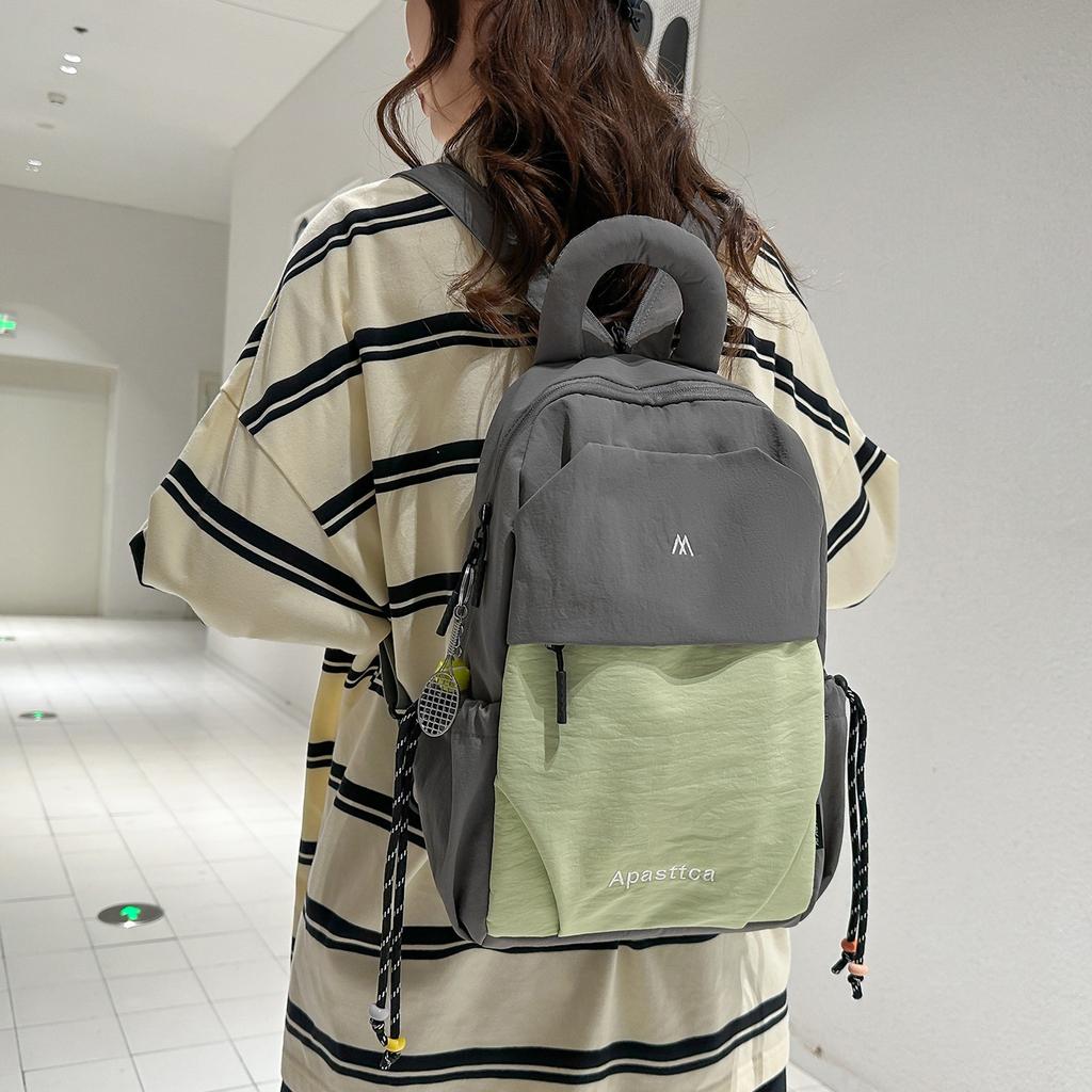 Schoolbag new casual backpack multi-functional trend versatile portable lightweight crossbody dual-purpose backpack small backpack