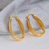 Retro Metal Hoop Earrings, Matte Brushed Finish, Minimalist Huggie Earrings, Designer Jewelry