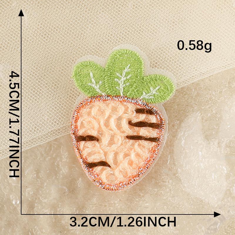 Computer Embroidery Label Jewelry Accessories Embroidery Love Strawberry Clothing Accessories Patch Sticker Handmade Diy Cloth Label Cloth Sticker