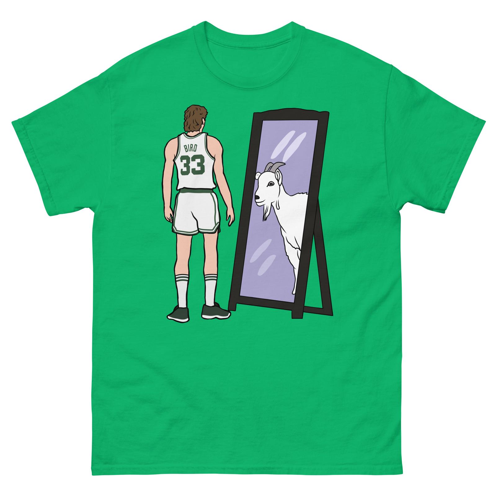 Larry Bird Mirror GOAT T-shirt XXXL