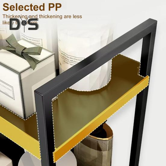 Countertop Storage Rack Double Layers Heavy Duty Metal Home Office Living Room Kitchen Bathroom Cosmetics Organizer Holder