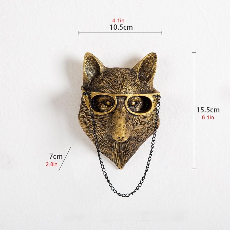 Tierkopf-Wandskulptur, Wanddekoration, Kunstharz, Tieranhänger, Dekoration