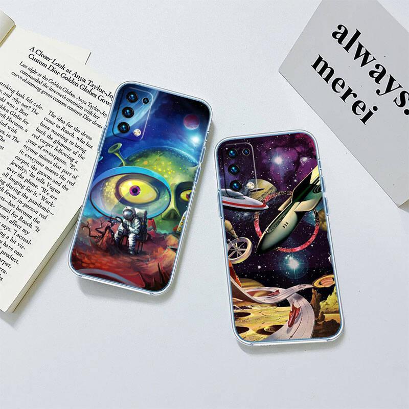 MH140 Space Alien UFO Phone Case for Motorola Edge 20 30 S30 40 50 Fusion Lite Plus Pro Neo Ultra One Power Action Macro Hyper Vision Zoom