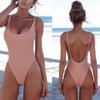 Sexy One Piece Swimsuit Solid Female Swimwear Women Backless Brazilian Monokini Bathing Suit