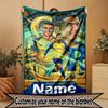 Custom Name Personalized Cristiano Ronaldo Print Blanket, Home Decor, Bedroom, Sofa, Camping, Couch, Gifts for Birthday Christmas