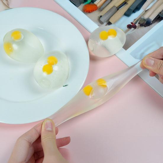 Boredom Relief Stress Ball Transparent Egg Toy, Clear Squeeze Fidget Durable Squeezing Toy Sensory for & Anxiety Relieving