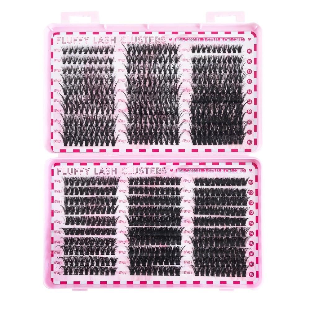 Mixed Length Dense Grafted False Eyelashes Curvature D DIY Lashes Extension  Daily SET1