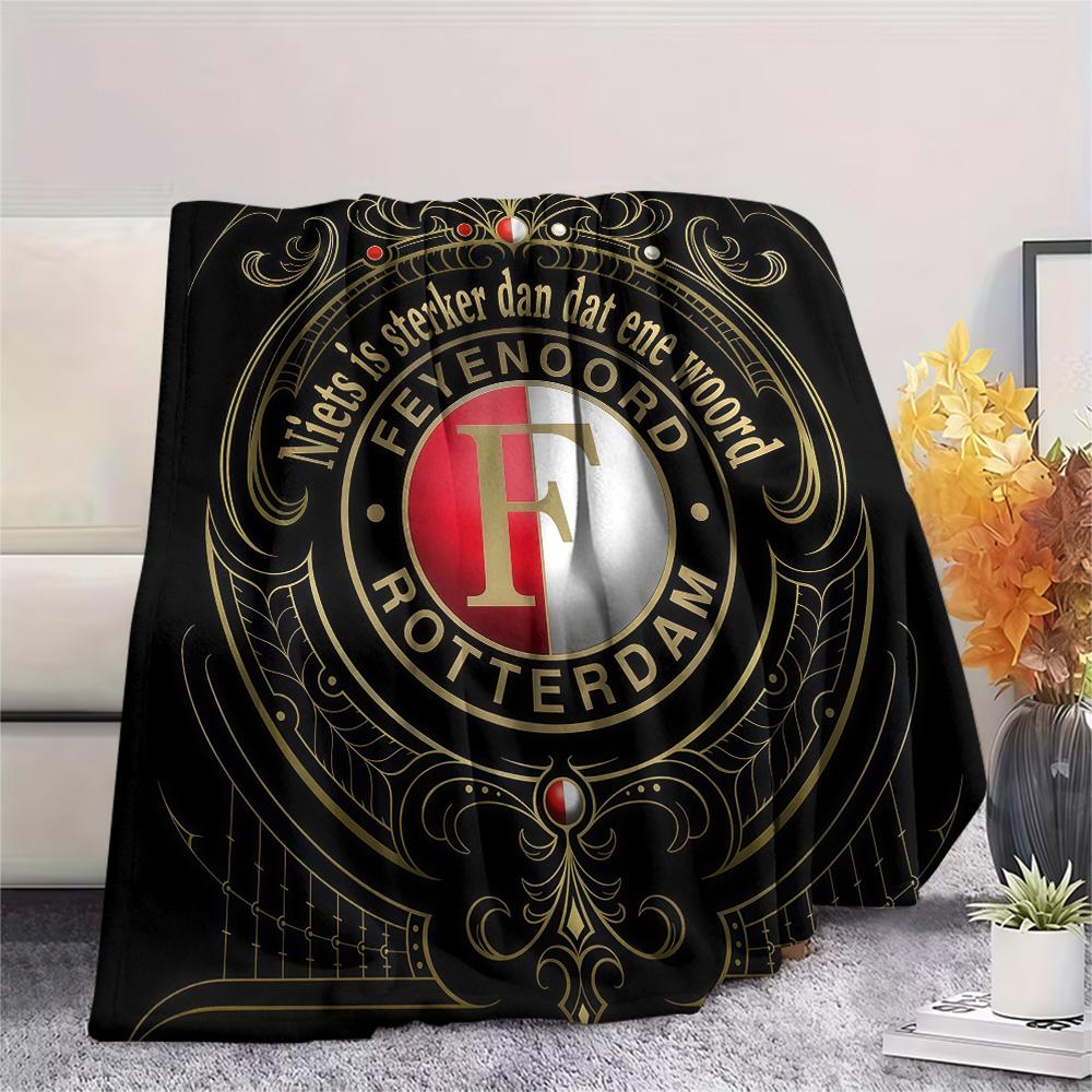 Feyenoord Rotterdam Flannel Blanket, High quality Comfortable for All Seasons, Home Decor, Warmth and Comfort