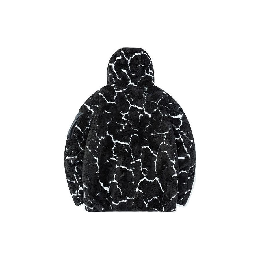 Anta Outdoor-Serie Vollprint Reißverschluss Kapuze Dickes Sweatshirt Herren sweatshirt Basic-Schwarz Rein-Weiß 152246710-1