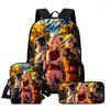 3Pcs Set Kids Backpack with Crossbody Bag & Pencil Bag, Cartoon NARUTO Lightweight School Bag for Boys & Girls Aged 5-9