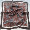70cm Satin Scarf Luxury Designer Hair Paisley Print Head Large Handkerchief Hijab Shawl Women Bandanna Foulard Muffler Wrap
