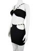 Sexy Metal Ring Strap Wrap Chest Hollow Out Slim Bodycon Dress Women Sleeveless Bare-midriff Dress Elegant Club Party Vestidos