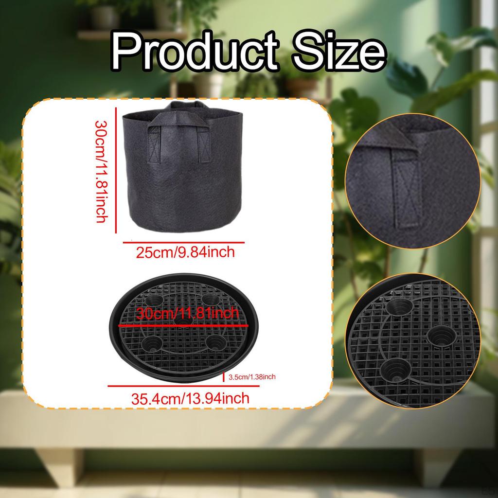 4 Stück Selbstbewässernder Stofftopf Untersetzer Ständer Wasserversorgungssystem für Blumentöpfe